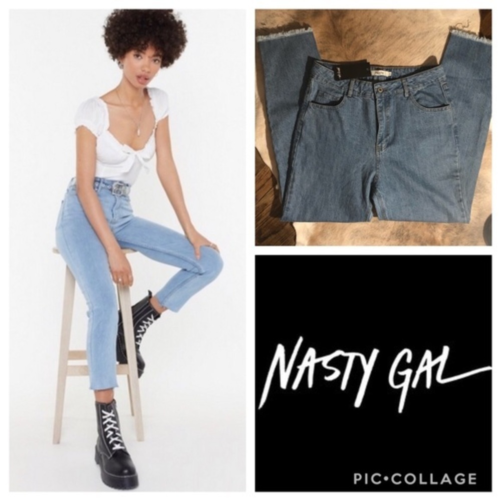 Nasty Gal Daphnea Paris High Waisted Mom Jeans NWT